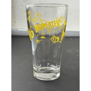 Beefeater Gin "Live a Little" Yellow ACL Drink Glass Martini New